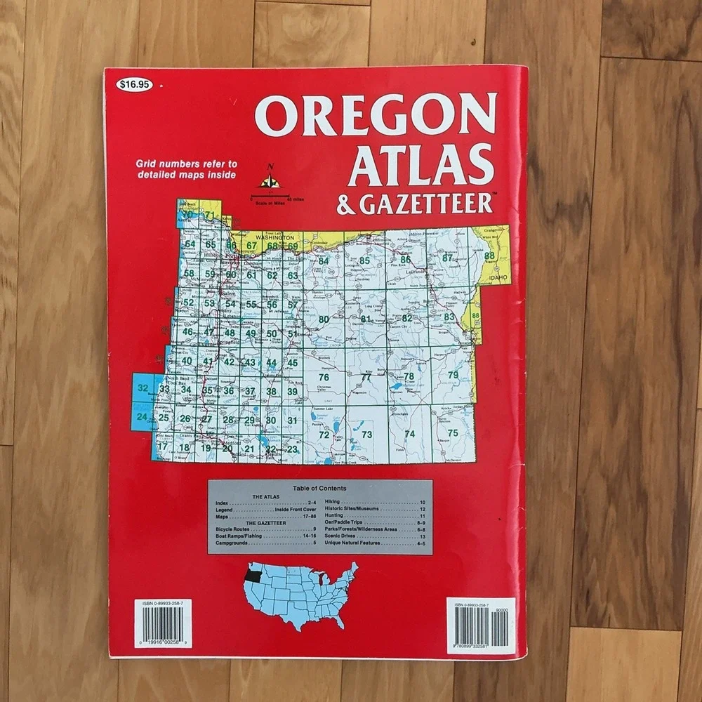 Oregon Atlas & Gazetteer Topo Maps of the Entire State by DeLorme VG 3rd Edition